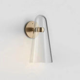 Cone Transparent Glass Modern Wall Lights - Clowas
